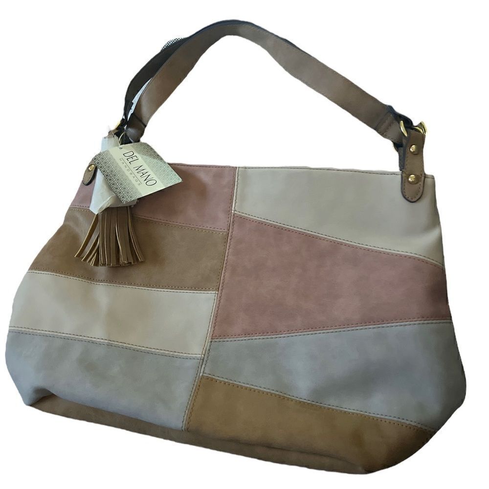 Del mano faux shoulder bag with tassel pull